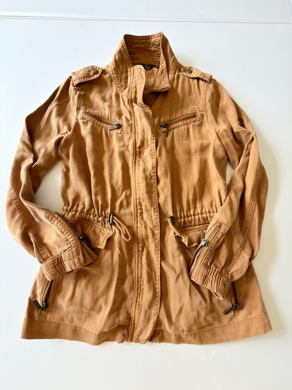 Max Jeans Caramel Brown Utility Field Jacket